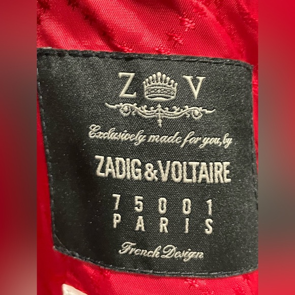 Rare Zadig & Voltaire Miles Navy Wool Coat Blazer Size Small - Picture 3 of 9